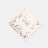 Wildblumen und Schmetterlinge Brautparty Serviette (Ecke)