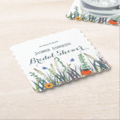 Wildblumen und Schmetterlinge Brautparty     Untersetzer (angewinkelt)