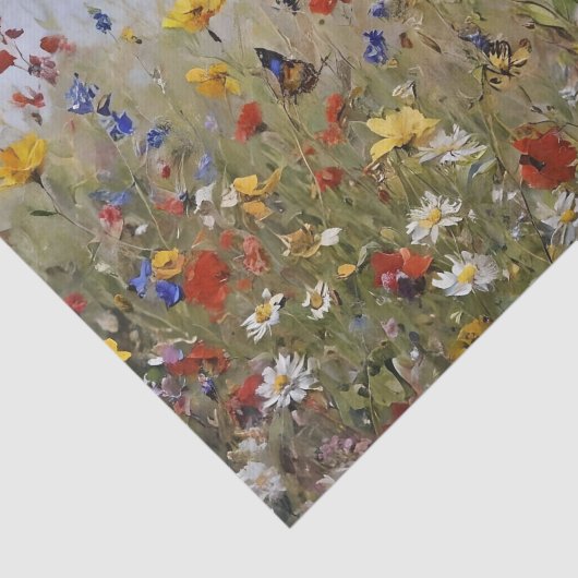 Wildblumen und Schmetterlinge Dekoupage Tissue Pap Seidenpapier (Ausschnitt)