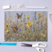 Wildblumen und Schmetterlinge Dekoupage Tissue Pap Seidenpapier (Handwerk)