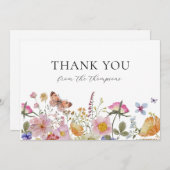 Wildblumen und Schmetterlinge Dusche Danke (Vorne/Hinten)