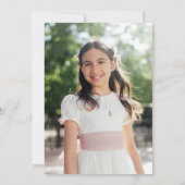 Wildblumen und Schmetterlinge Foto Erste Kommune Einladung (Rückseite)