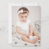 Wildblumen und Schmetterlinge | Foto zurück Taufe Einladung (Rückseite)