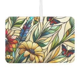 Wildblumen und Schmetterlinge für die Hartglaskons Autolufterfrischer