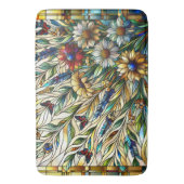 Wildblumen und Schmetterlinge für die Hartglaskons Badematte (Vorderseite Vertikal)