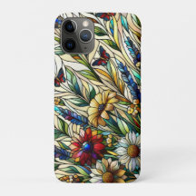 Wildblumen und Schmetterlinge für die Hartglaskons