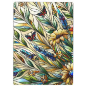 Wildblumen und Schmetterlinge für die Hartglaskons Klemmbrett (Rückseite)