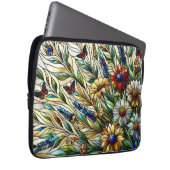 Wildblumen und Schmetterlinge für die Hartglaskons Laptopschutzhülle (Vorne Rechts)