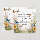 Wildblumen und Schmetterlinge, Save The Date (Vorne/Hinten)