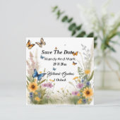 Wildblumen und Schmetterlinge, Save The Date (Stehend Vorderseite)