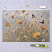 Wildblumen und Schmetterlinge Seidenpapier (Handwerk)