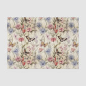 Wildblumen und Schmetterlinge Seidenpapier (Vorderseite)