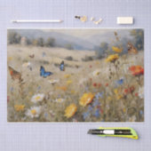 Wildblumen und Schmetterlinge Seidenpapier (Handwerk)