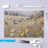 Wildblumen und Schmetterlinge Seidenpapier (Handwerk)