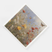 Wildblumen und Schmetterlinge Serviette (Ecke)