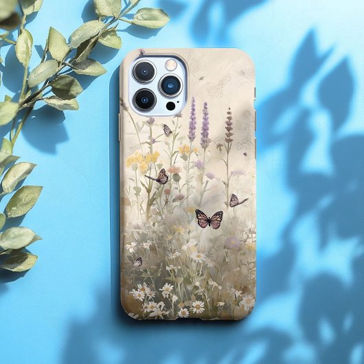 Wildblumen und Schmetterlinge Telefongehäuse - Bot Case-Mate iPhone Hülle