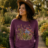 Wildblumen und Schmetterlinge Tri-Blend Shirt