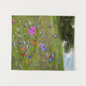 Wildblumen und Schmetterlinge Wandteppich (Vorderseite (Horizontal))