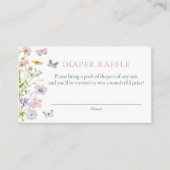 Wildblumen und Schmetterlinge Windeln Begleitkarte (Vorderseite)