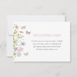 Wildblumen und Schmetterlingskarte Einladung