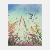 Wildblumen und Stars Fleecedecke (Vorderseite)