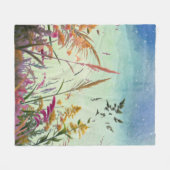 Wildblumen und Stars Fleecedecke (Vorderseite (Horizontal))
