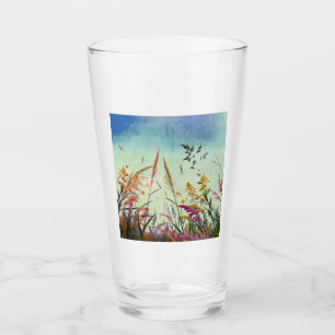Wildblumen und Stars Glas
