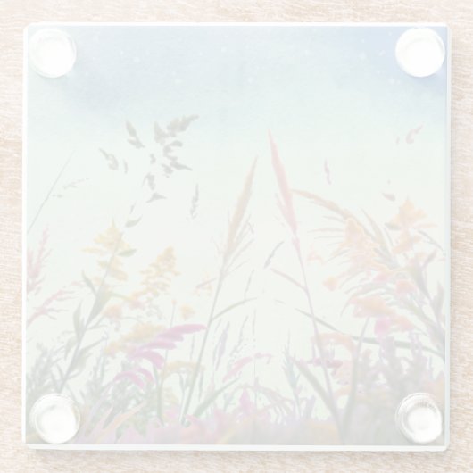 Wildblumen und Stars Glasuntersetzer (Rückseite)