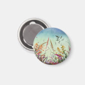 Wildblumen und Stars Magnet (Vorderseite/Rückseite)