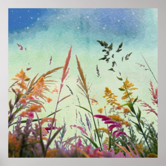 Wildblumen und Stars Poster (Vorne)