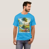 Wildblumen und Strom im Frühlingstal T-Shirt (Vorne ganz)
