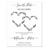 Wildblumen und Twigs Two Heart for Wedding Gummistempel (Prägung)