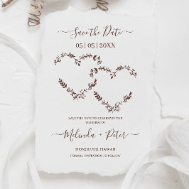 Wildblumen und Twigs Two Heart for Wedding Gummistempel