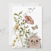 Wildblumen und Waldtiere zum Geburtstag Einladung (Rückseite)