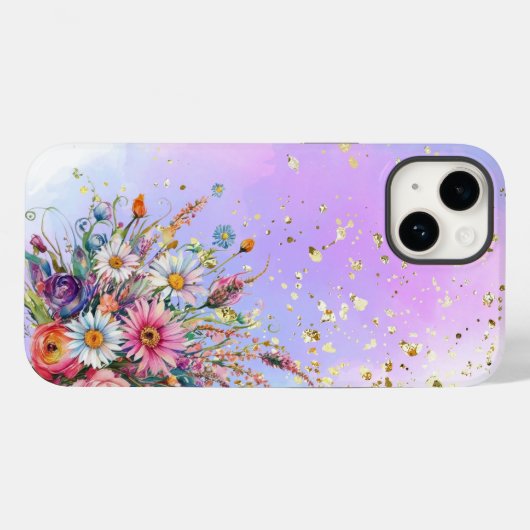 Wildblumen und weiche Pastelltöne Case-Mate iPhone Hülle (Rückseite (Horizontal))