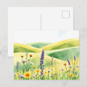 Wildblumen und Wiesen Postkarte (Vorne/Hinten)