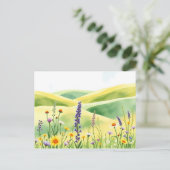 Wildblumen und Wiesen Postkarte (Stehend Vorderseite)