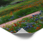 Wildblumen und Windmühle Print Poster (Ecke)