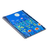 Wildblumen unter Vollmond Notizblock (Rechte Seite)