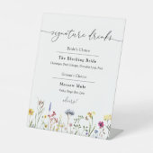 Wildblumen Unterschrift Getränke Fußzeichen Sockelschild (Vorderseite)