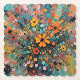 Wildblumen Untersetzer, blühend, lebhaft Untersetzer