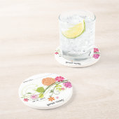 Wildblumen-Untersetzer-Set, kompliziertes botanisc Getränkeuntersetzer (Seite)