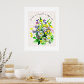 Wildblumen verbreiten Freundlichkeit  Poster (Küche)