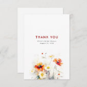 Wildblumen Vielen Dank Dankeskarte (Vorne/Hinten)