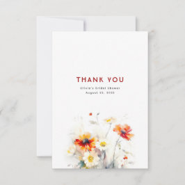 Wildblumen Vielen Dank Dankeskarte