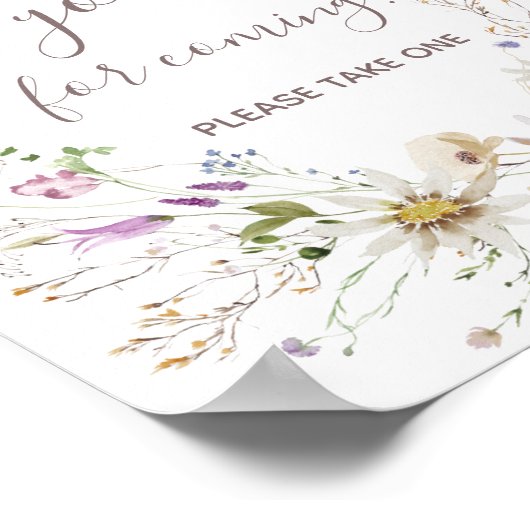 Wildblumen Vielen Dank für Ihr Interesse an der Un Poster (Ecke)