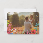 Wildblumen Vielen Dank für Ihre Hochzeitfotokarte Einladung (Rückseite)