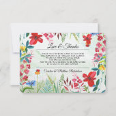 Wildblumen Vielen Dank für Ihre Hochzeitfotokarte Einladung (Vorderseite)
