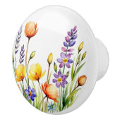 Wildblumen vier keramikknauf (Rechts)