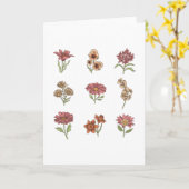 Wildblumen Vintage Blume Botanische Karte (Gelbe Blume)